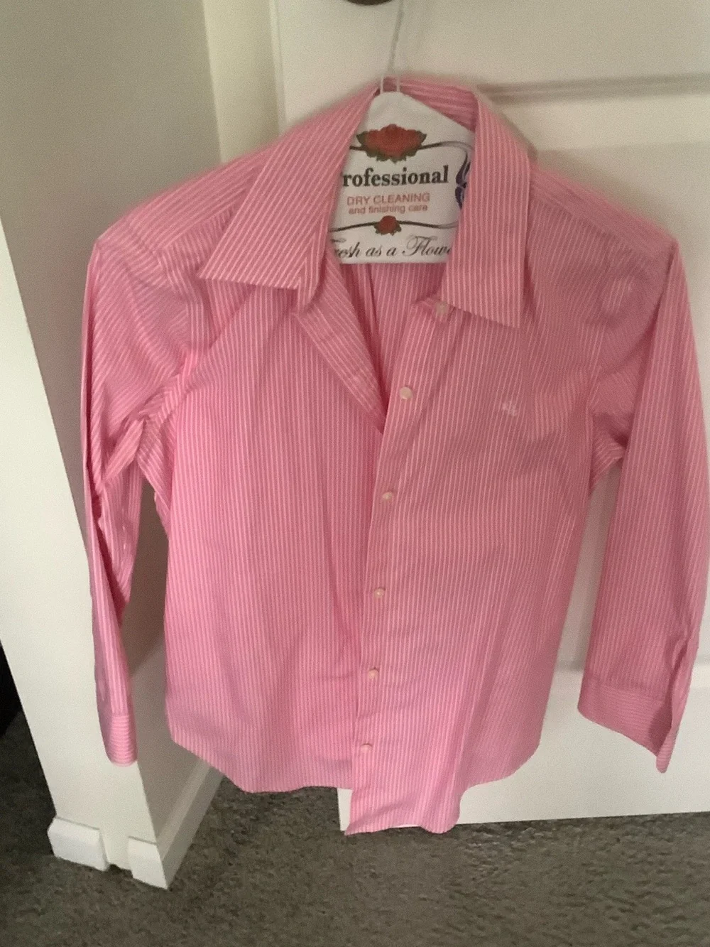 Ralph Lauren Pink & White Striped Kids Button-Down Shirt